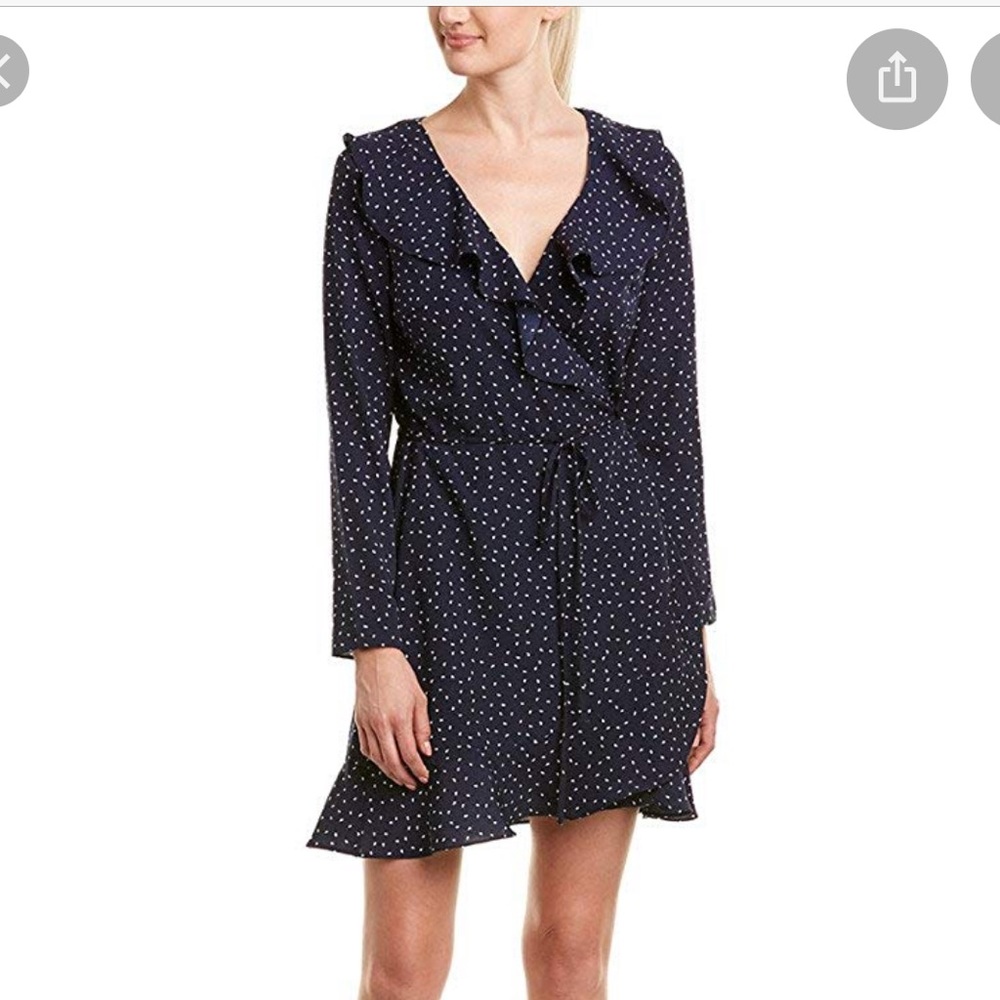 Lucy Paris navy blue wrap dress size M